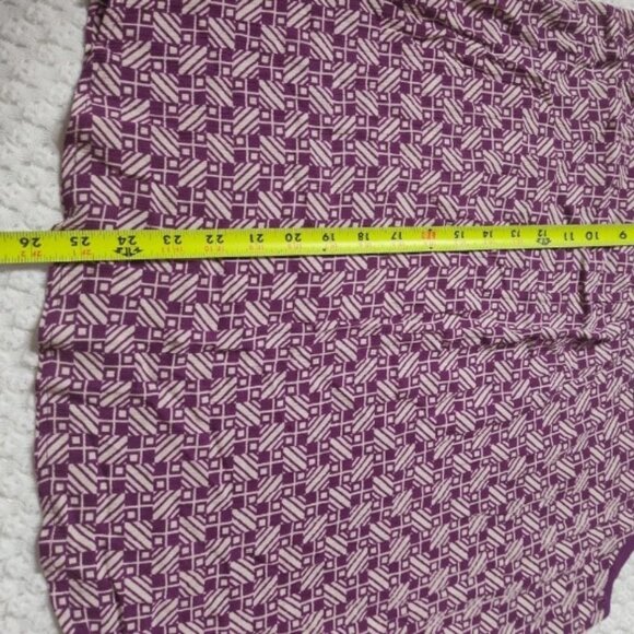 Jaclyn Smith Purple White Sleeveless Top Geometric Pattern Size Medium A(A2-33) - Picture 7 of 8